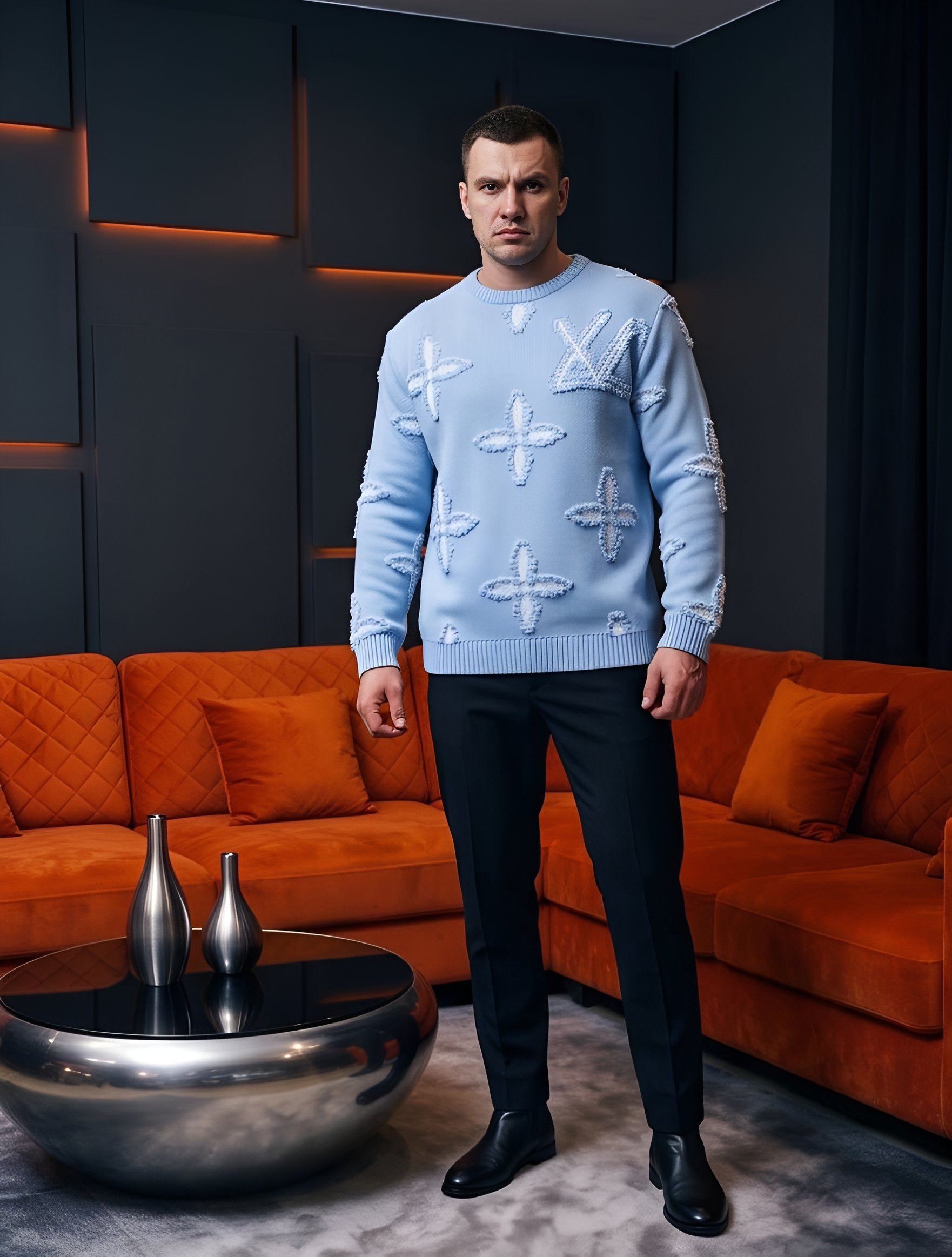 Свитер LV (Blue)